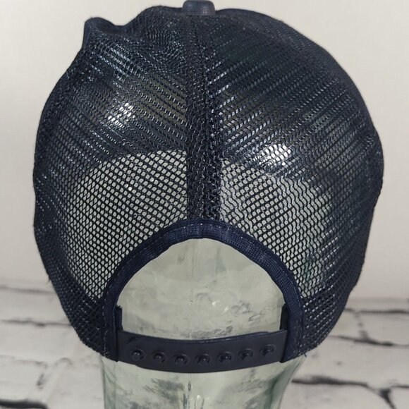 Navy Its An Adventure Vintage Snapback Trucker Hat Adjustable  Cap Made in USA - Picture 3 of 7